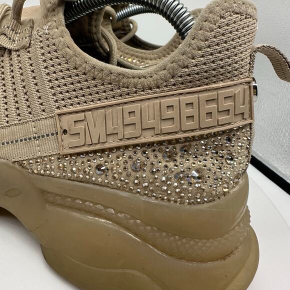 Steve Madden Maxima Glass Embellished  Fashion Sneakers Womens Size 11 Beaded - Picture 6 of 14